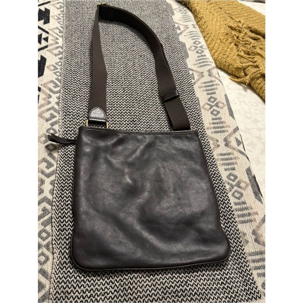 Mulberry Rare Somerset Messenger Dark Brown Leather Bag with Brass Hardware - Picture 5 of 15